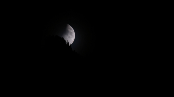 Photo de la lune durant une eclipse